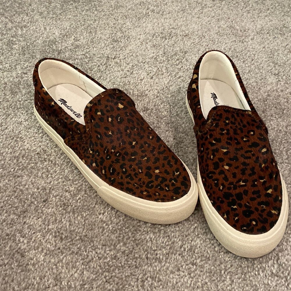 Never worn - calf hair slide sneaker